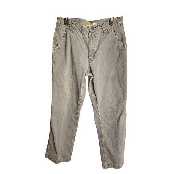 Carhartt Gray Relaxed Fit Work Pants 36 x 30 - Picture 1 of 5